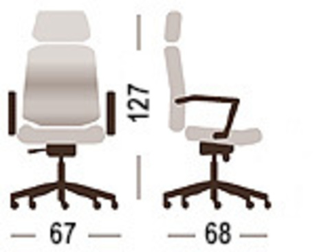 Кресло руководителя КВ-9 (экокожа) 67x127x68 (ШхГхВ)