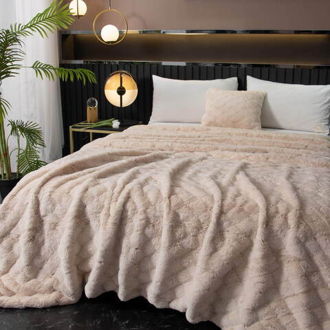 Плед 220х240 Sofi De MarkO Бернард кремовый