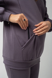 Утепленный спортивный костюм для беременных и кормящих  15360 графит