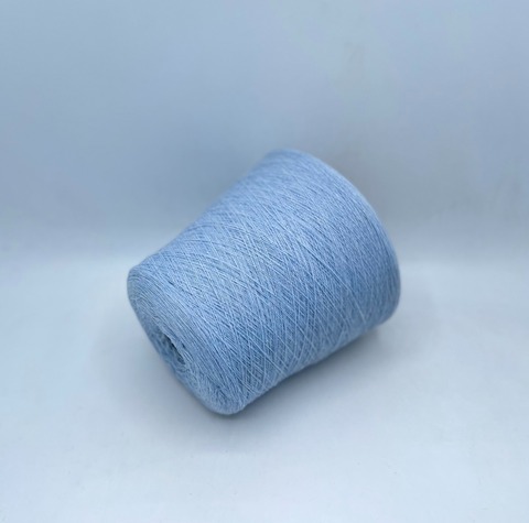 Бобинная пряжа (пр.Италия), 1500м/100 гр. 80%шерсть, 20%полиамид, цвет-Голубой меланж,арт-31800