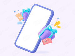 3D Мобильный телефон с подарками