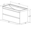 Aquanet 337939 Тумба Вега 2.0 100 2 ящ. цв.бежевый (337939)