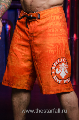 Affliction | Шорты мужские Break Boardshort Orange 101BS044 левый бок