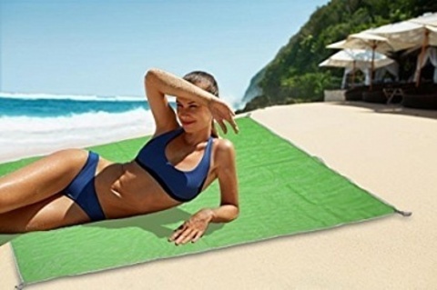 Пляжный коврик Анти песок розовый Sand Free Mat