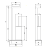 Gessi Rettangolo Стойка с держателем для туалетной бумаги и ершиком, напольная, цвет: хром/белый 20933#031