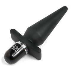 Черная анальная пробка с вибрацией Delicious Fullness Vibrating Butt Plug - 14 см. - 