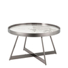 Журнальный столик Elica Ø80 см, керамика, тёмный хром