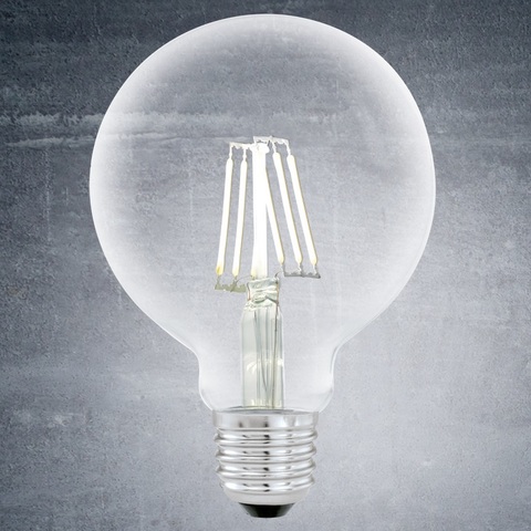 Лампа LED филаментная прозрачная Eglo CLEAR LM-LED-E27 6W 550Lm 2700K G95 11503 2