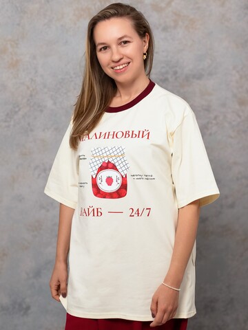 Футболка взрослая, Ваниль - Малиновый вайб