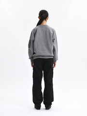 Свитшот Alpha Industries Utility Pocket Crewneck Medium Charcoal Heather (Светло-серый)