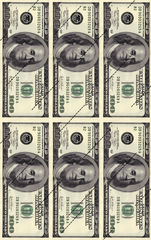 Сахарная картинка Доллары, 14*6 см