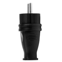 Вилка прямая каучуковая 230В, 2P+PE, 16A, IP44 (SBE-16-P07-Rr) Smartbuy