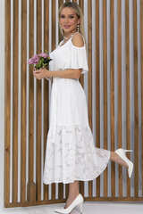 Платье Разбивая сердца (белое) П13350-7М LT Collection