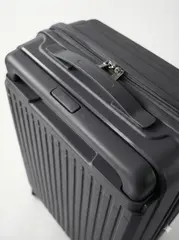 Чемодан полипропилен Серо-зеленый ЛЮКС широкая П-образная ручка (S) 55х36х22 см/2,4 кг 6