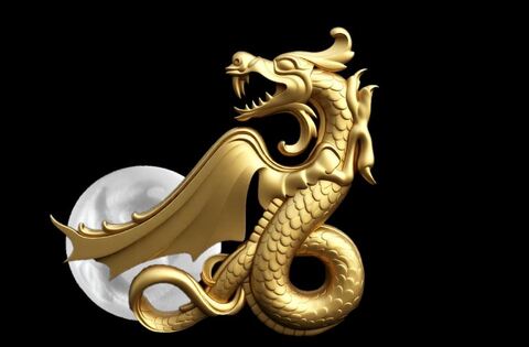 Силиконовый молд № 514 Дракон левый