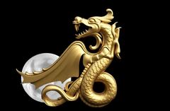 Силиконовый молд № 514 Дракон левый