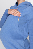 Утепленный спортивный костюм для беременных и кормящих 10751 голубой