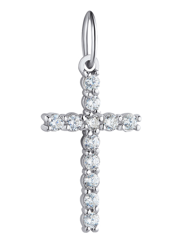 Крестик декоративный из серебра