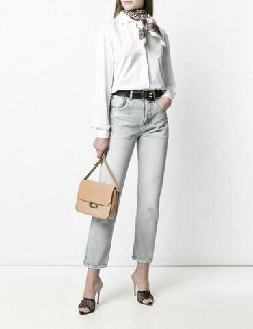 Сумка Saint Laurent Fermoir кремовый