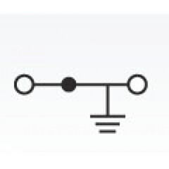 Клемма заземления пружинная 0,2-2,5mm2/8kV с боковой подачей провода