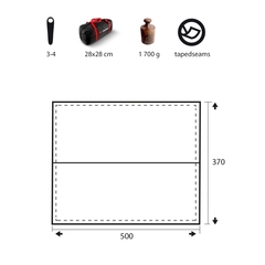 Палатка Trimm Shelters TRACE XL, песочный 3+2