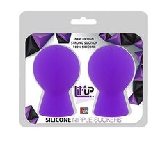 Фиолетовые присоски для груди LIT-UP NIPPLE SUCKERS SMALL PURPLE - 