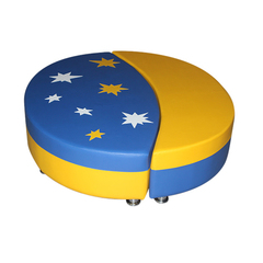 Диван "Месяц" составной на хромированных ножках