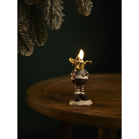 Свеча декоративная 12.3см Tkano New Year Essential Festive Moose