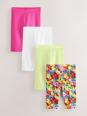 Легинсы укороченные для девочки Next AH9-734, 4 шт., Белый, Розовый, Салатовый