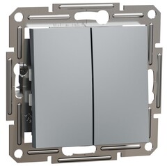 ВЫКЛЮЧАТЕЛЬ 2-КЛ ПРОХОД. СТАЛЬ ASFORA /SCHNEIDER/