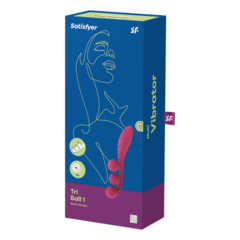 Мультифункциональный вибратор для тройной стимуляции Satisfyer Tri Ball 1 красный