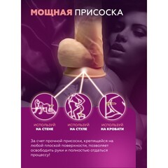 Вибратор-реалистик SILEXDс двойным покрытием (21,5х5,1 см)
