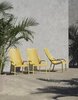Лаунж-кресло пластиковое с подушкой, Nardi Net Lounge, горчичный, серый