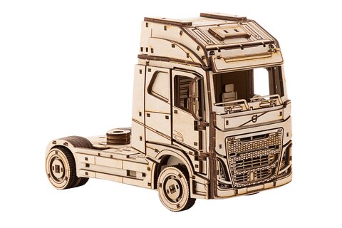 Деревянный конструктор сборная модель 3D Европейский грузовик Volvo FH тягач, 20,5х8,5х14 см