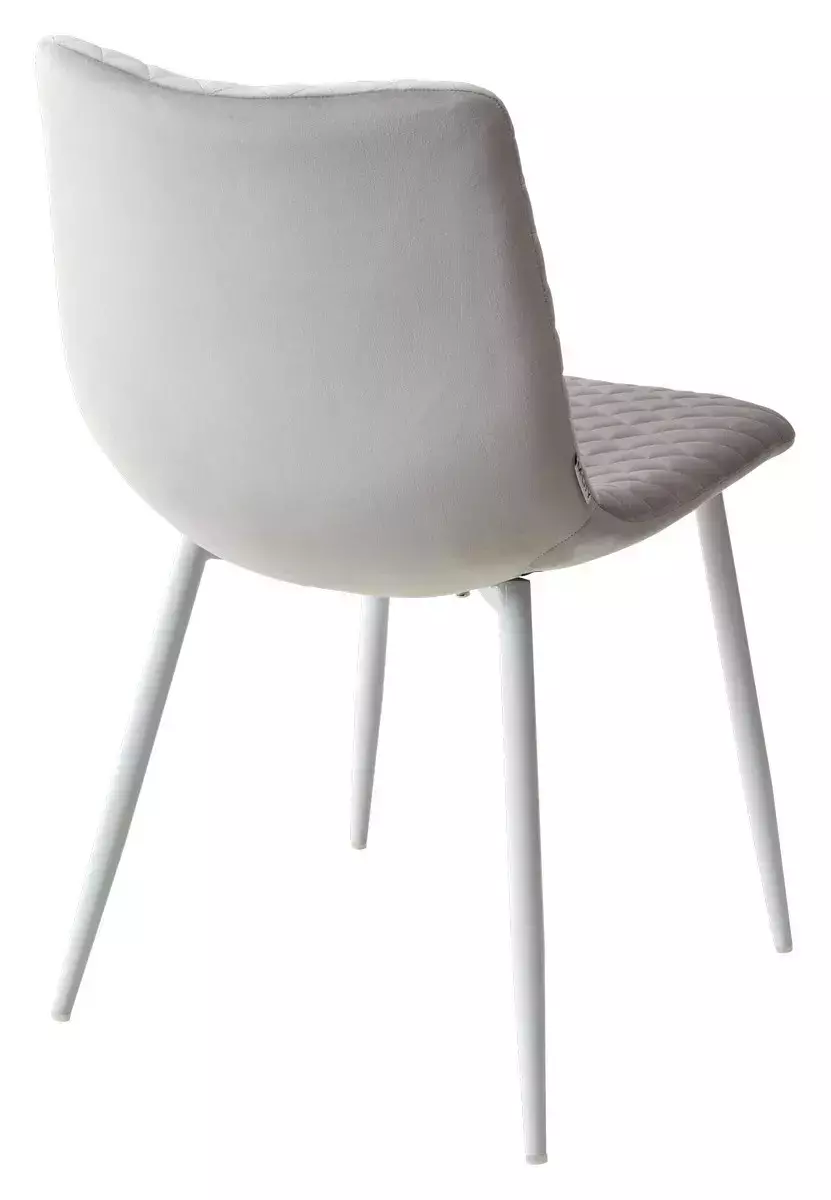 Стул TINTIN BLUVEL-03 LIGHT GREY / белый каркас М-City