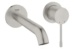 GROHE Essence 29192DC1 Внешняя часть смесителя для раковины скрытого монтажа, на 2 отверстия, M-Size, суперсталь фото