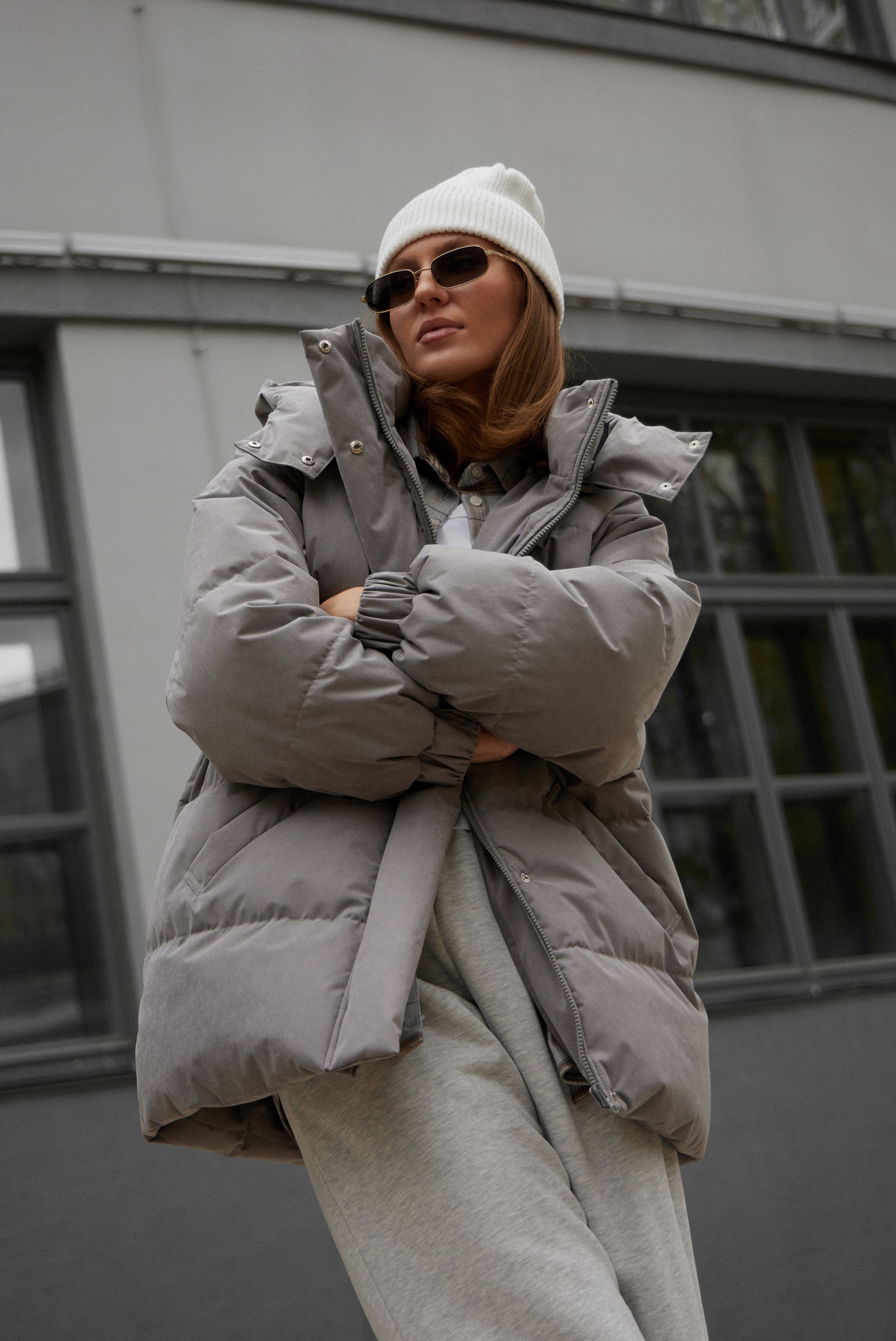 Пуховик COLD SEASON, пепельный