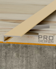 Плинтус PRO DESIGN 7067 MINI Анодированный золото 2700мм