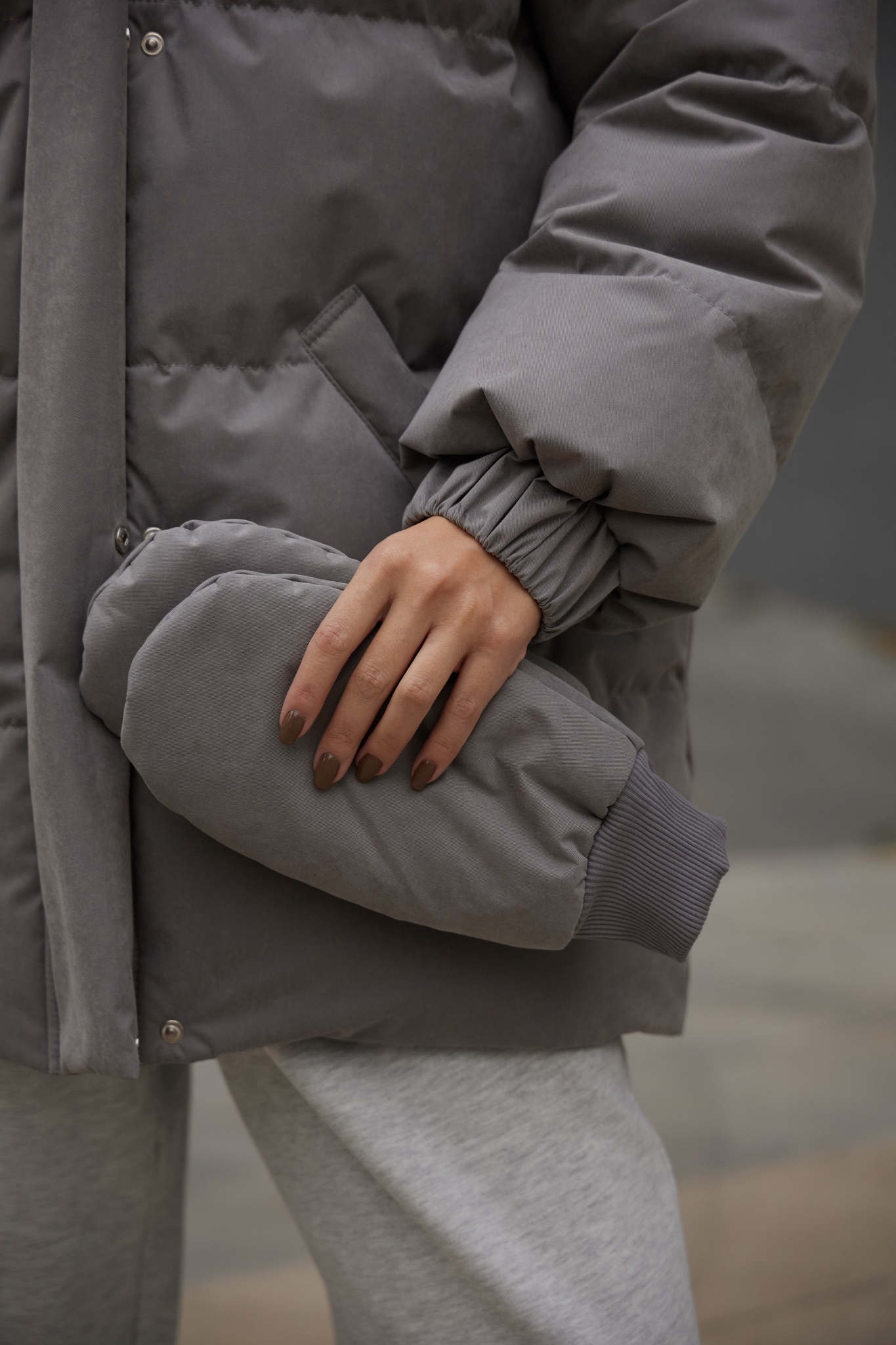 Пуховик COLD SEASON, пепельный