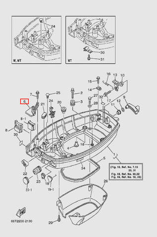 Пластина крепежная  для лодочного мотора T40 Sea-PRO