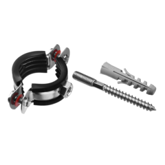 ЗУБР 1?, цинк, 1 шт, трубный хомут с сантехнической шпилькой и дюбелем (37866-32-37)