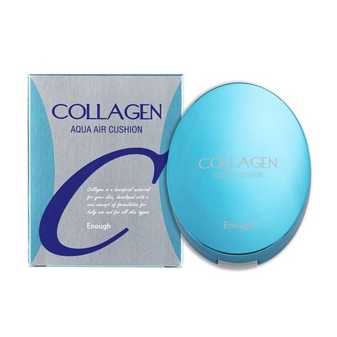 Enough collagen aqua air cushion увлажняющий кушон с коллагеном SPF50+/PA+++ № 21 натурально-бежевый