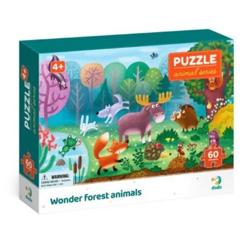 300375  Puzzle Wonder forest animals, 60 pieces