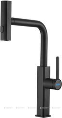 Смеситель для кухни Haiba выдвижной излив, нержавеющая сталь, черный HB73824-7