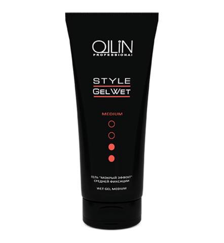 OLLIN style гель мокрый эффект средней фиксации 200мл/ wet gel medium