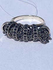 0121469-черный (кольцо из серебра)