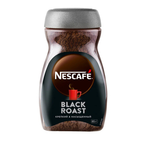 купить Кофе растворимый Nescafe Black Roast, 85 г стеклянная банка (Нескафе)