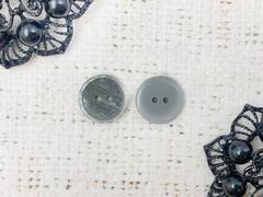 Пуговицы, d 1,5 см, 2 прокола, серый