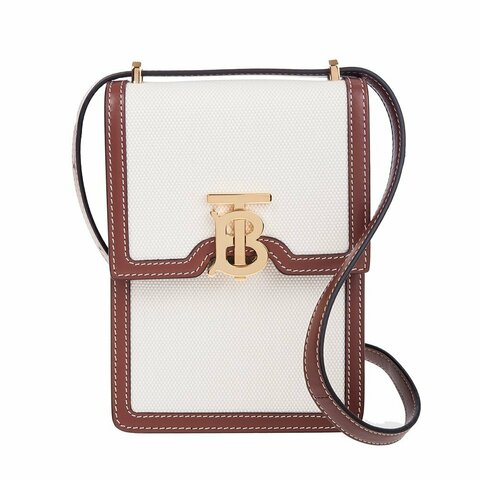 Кожаная сумка Burberry Robin коричневый