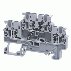 Двухуровневая клемма, пружинные зажимы проводника до 2.5 мм.кв. 1A/1000V с диодной схемой - конфигурация D2